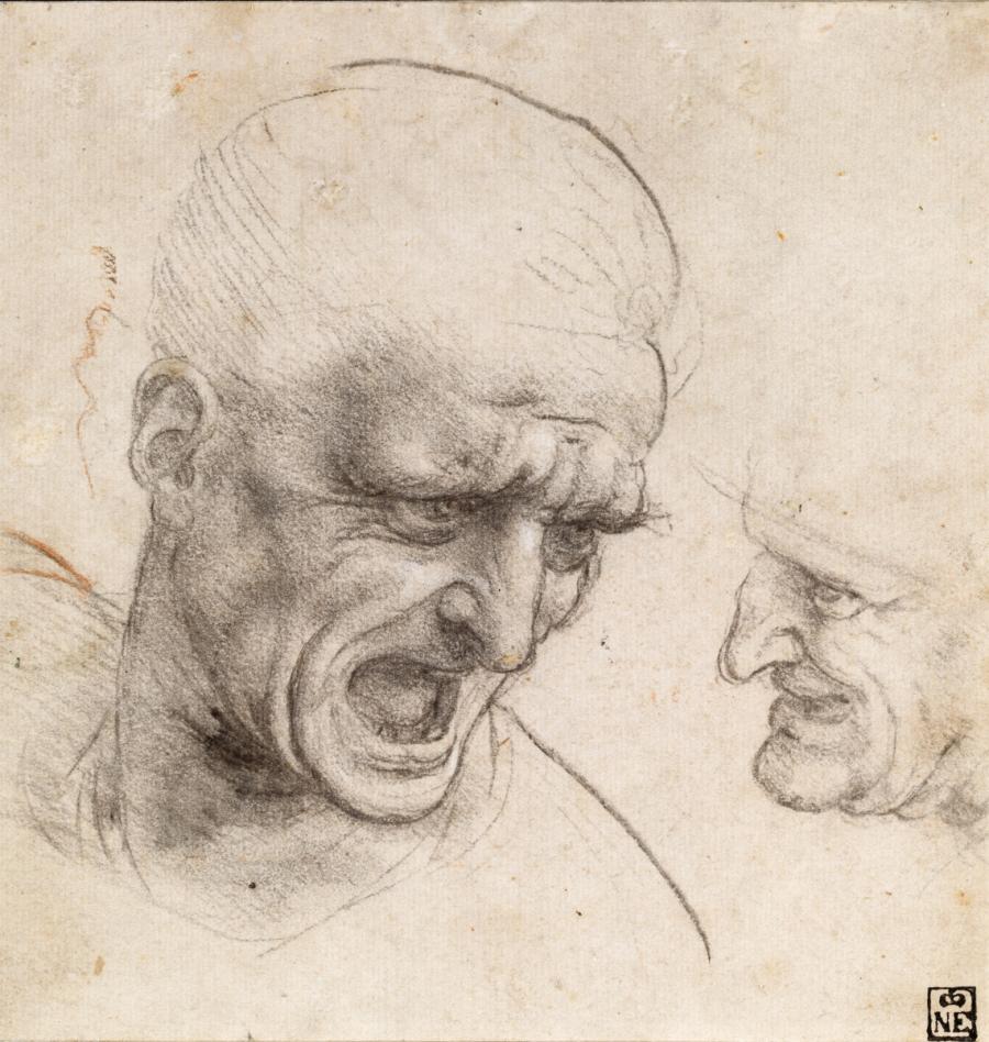 Леонардо да Винчи, Етюд на глава към фреската ”Битката при Ангиари”