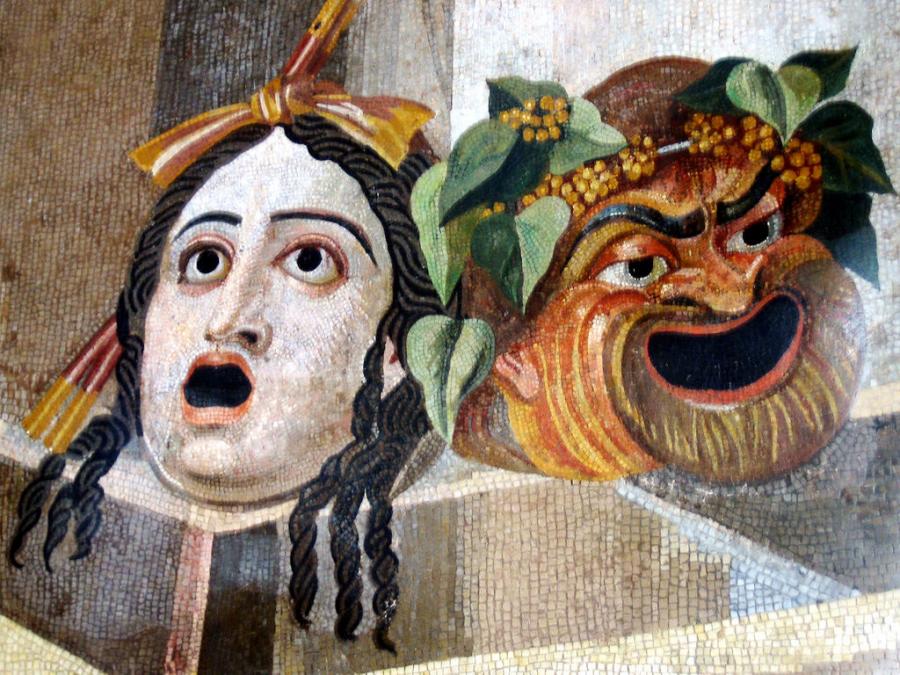 Театрални маски, мозайка от Капитолийския музей, илюстрация: wikimedia.org