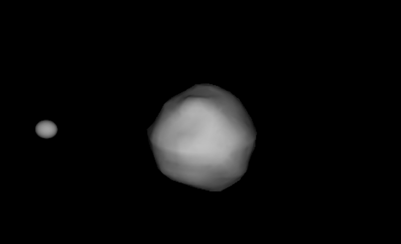 Модел на Дидим и неговата малка луна, илюстрация: Wikimedia.org