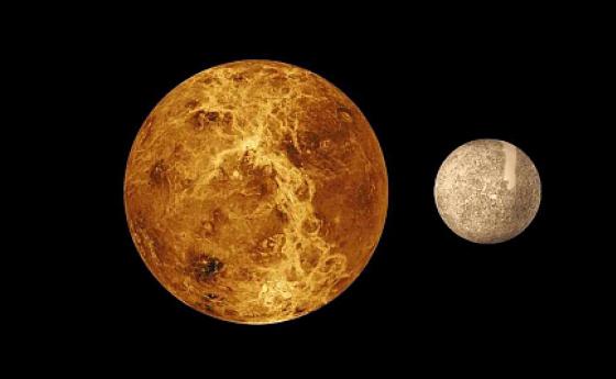Венера и Меркурий в съединение