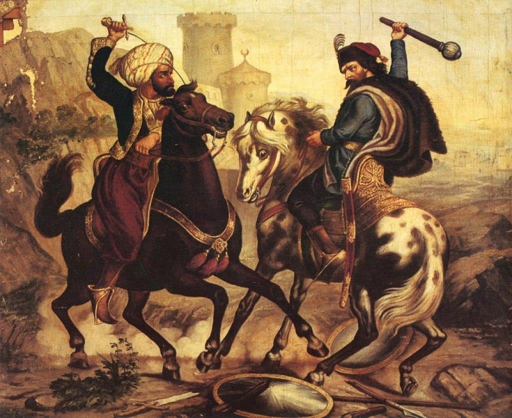 „Крал Марко срещу принц Муса“ (худ. Вл. Тителбах)